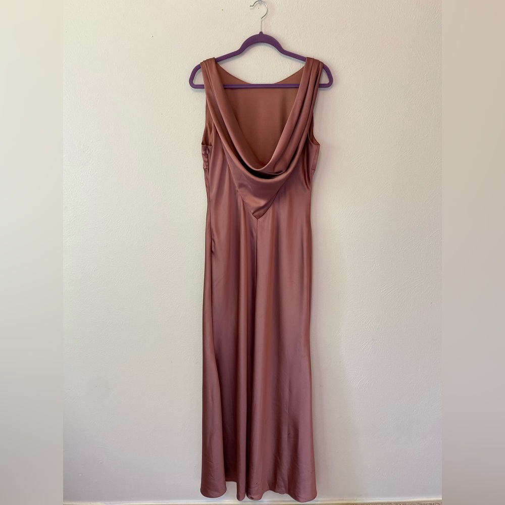 Jay Godfrey Rose Formal Gown. Cowl Back. - Picture 7 of 11
